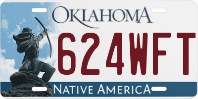 OK license plate 624WFT