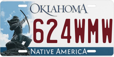 OK license plate 624WMW