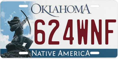 OK license plate 624WNF