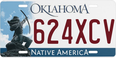OK license plate 624XCV