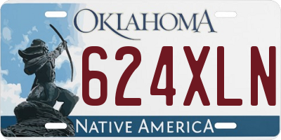 OK license plate 624XLN