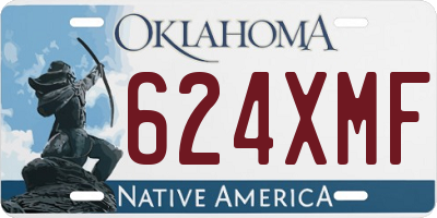 OK license plate 624XMF
