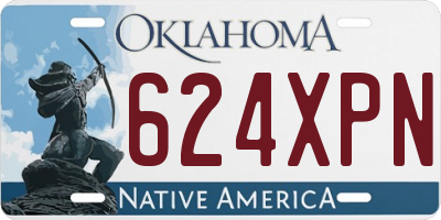 OK license plate 624XPN