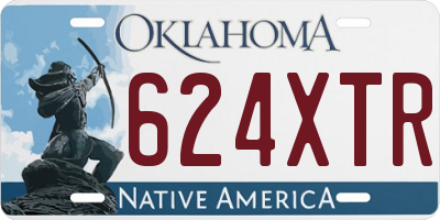 OK license plate 624XTR