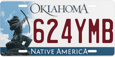 OK license plate 624YMB