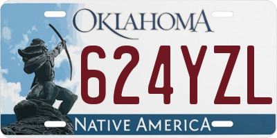OK license plate 624YZL