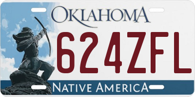 OK license plate 624ZFL