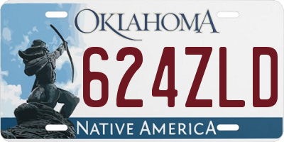 OK license plate 624ZLD