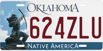 OK license plate 624ZLU