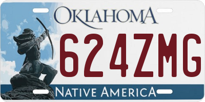 OK license plate 624ZMG