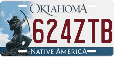 OK license plate 624ZTB
