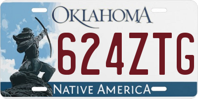 OK license plate 624ZTG