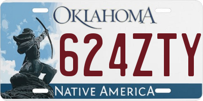 OK license plate 624ZTY