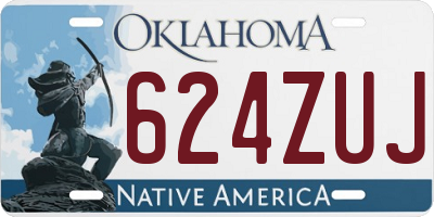 OK license plate 624ZUJ