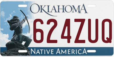 OK license plate 624ZUQ