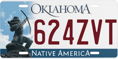 OK license plate 624ZVT