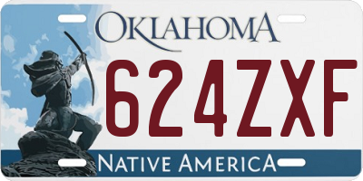 OK license plate 624ZXF