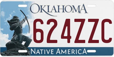 OK license plate 624ZZC