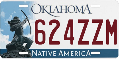 OK license plate 624ZZM