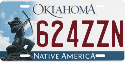 OK license plate 624ZZN