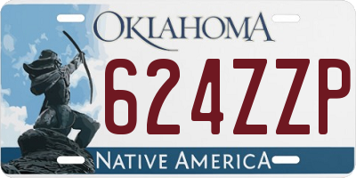 OK license plate 624ZZP