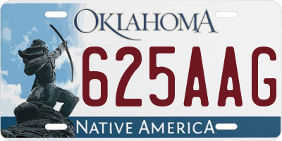 OK license plate 625AAG