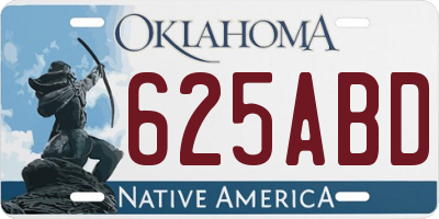 OK license plate 625ABD