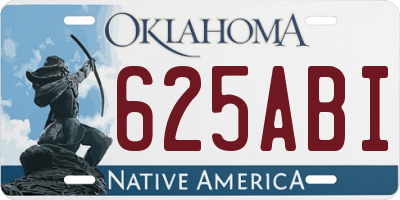 OK license plate 625ABI
