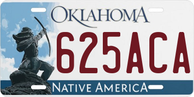 OK license plate 625ACA