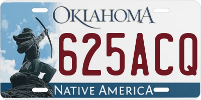 OK license plate 625ACQ