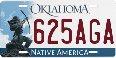 OK license plate 625AGA