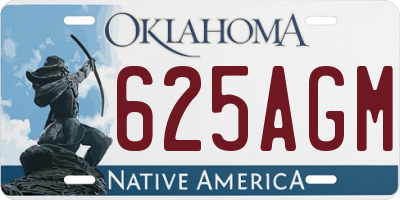 OK license plate 625AGM