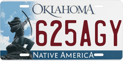 OK license plate 625AGY