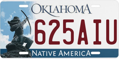 OK license plate 625AIU