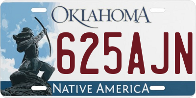 OK license plate 625AJN