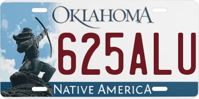OK license plate 625ALU