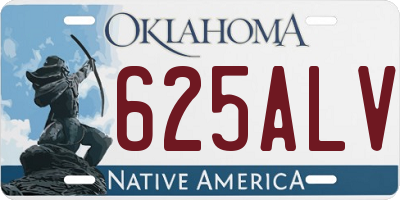 OK license plate 625ALV