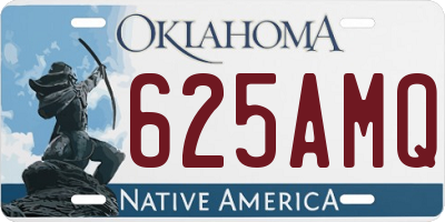 OK license plate 625AMQ