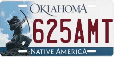 OK license plate 625AMT