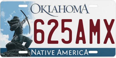 OK license plate 625AMX