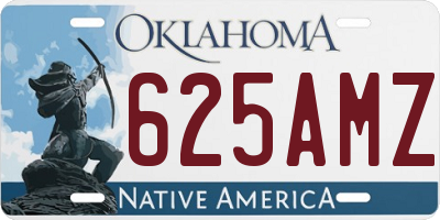 OK license plate 625AMZ