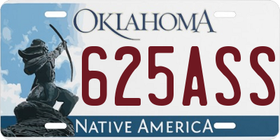 OK license plate 625ASS