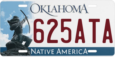 OK license plate 625ATA