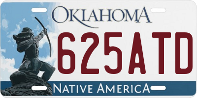 OK license plate 625ATD