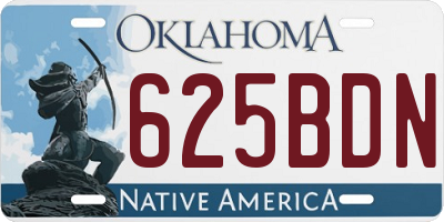 OK license plate 625BDN