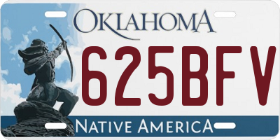 OK license plate 625BFV