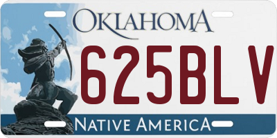 OK license plate 625BLV