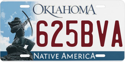 OK license plate 625BVA
