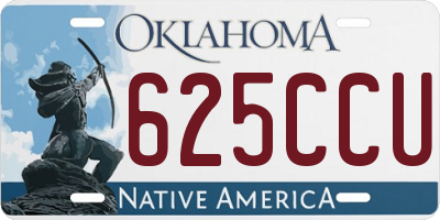 OK license plate 625CCU