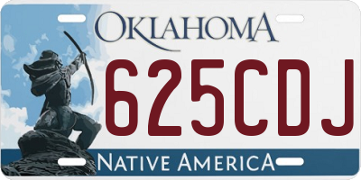 OK license plate 625CDJ